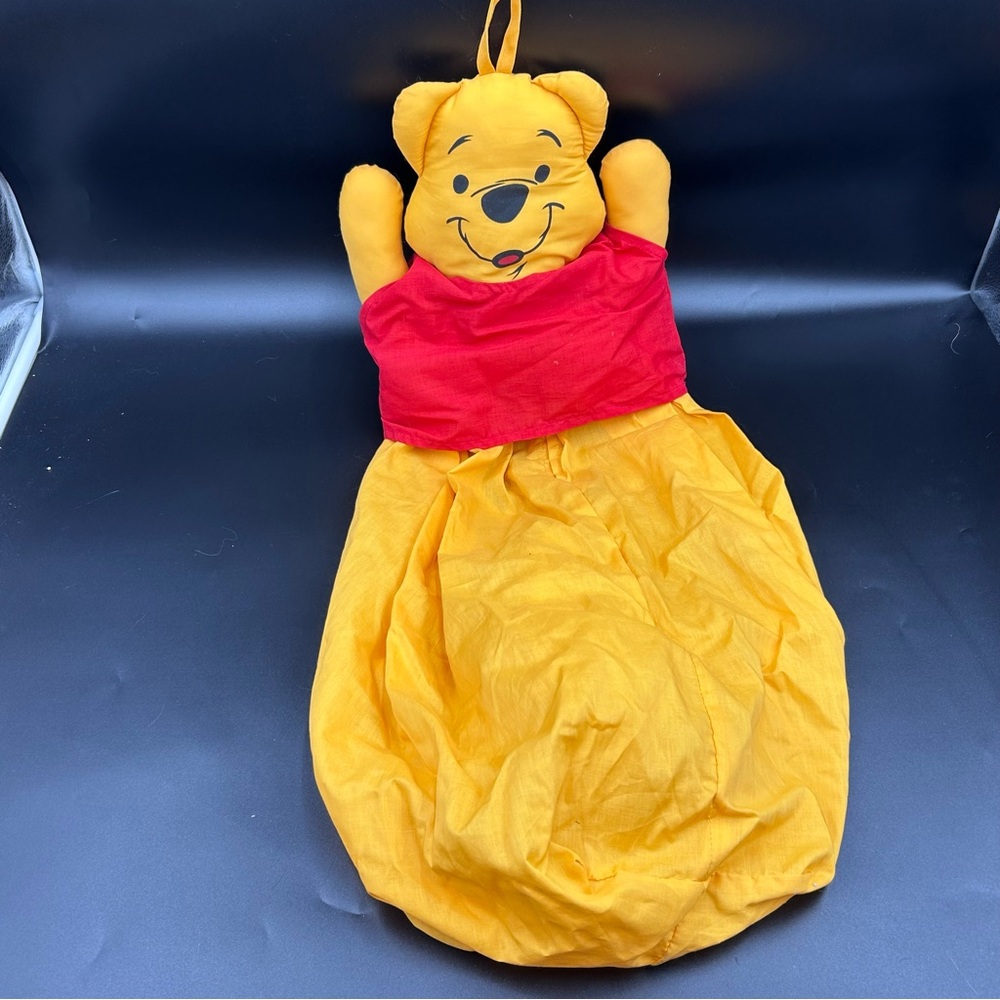 Disney Winnie the Pooh Plush Laundry Hamper Bag Detachable Head Vintage